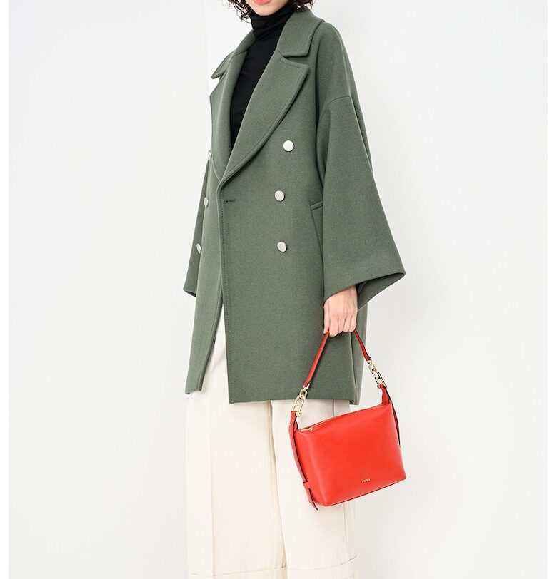 Палто Saveria с разкроени ръкави - Зелен MaxCo