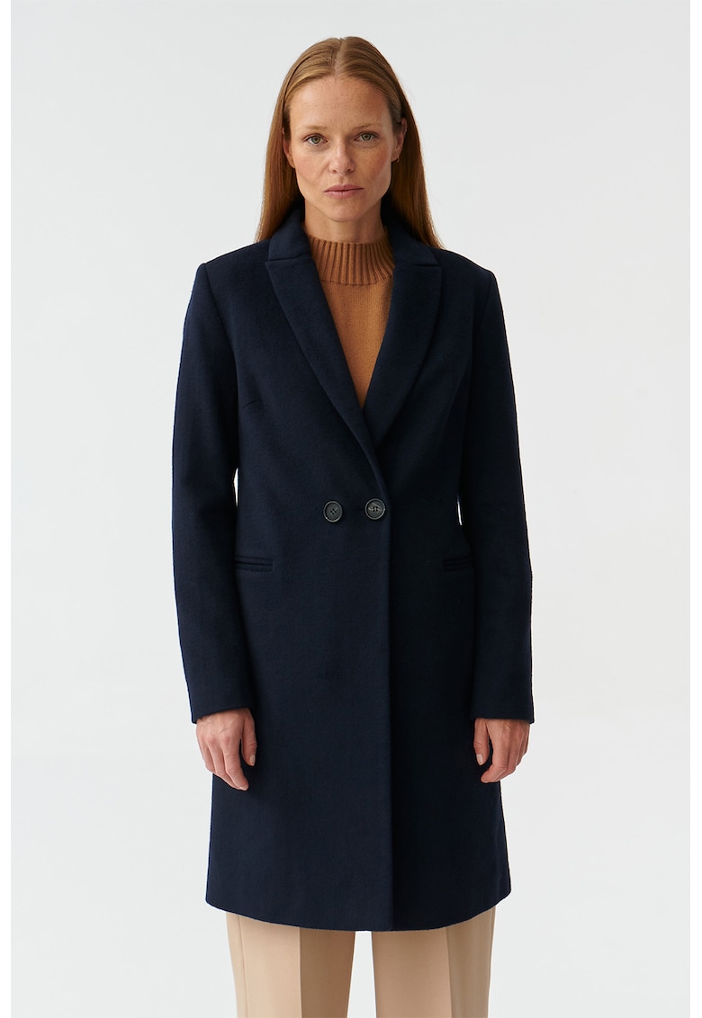 Палто Sowia с вълна - Тъмносин Tatuum