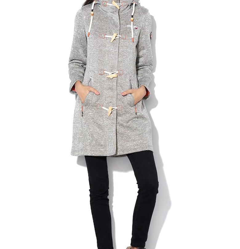 Палто Tantastique с поларена подплата - Сив меланж Geographical Norway