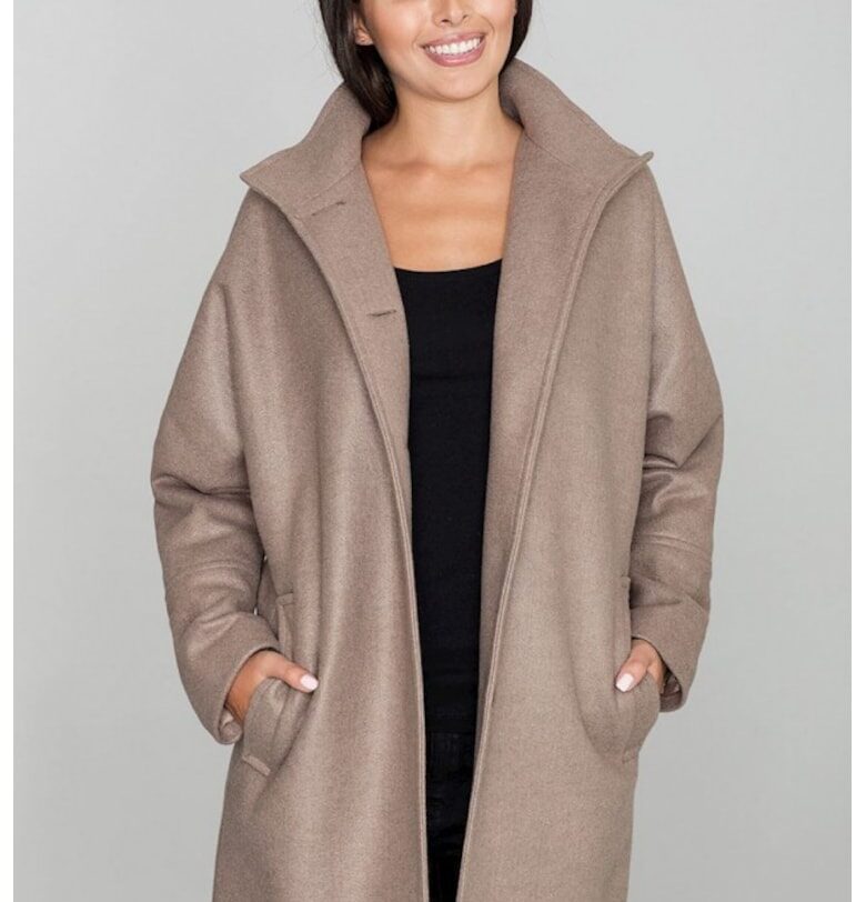 Палто модел 111018 Фиг - Кафяв Figl