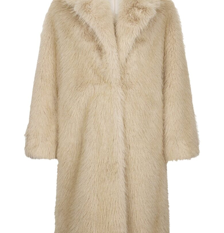 Палто от еко кожа - Бежов Liu Jo