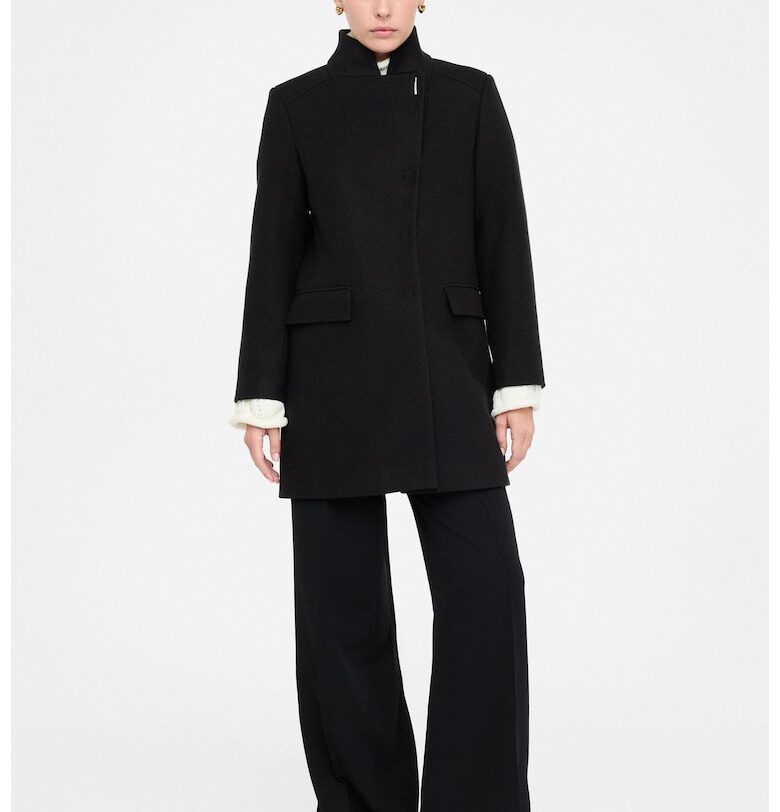 Палто с висока яка - Черен Liu Jo