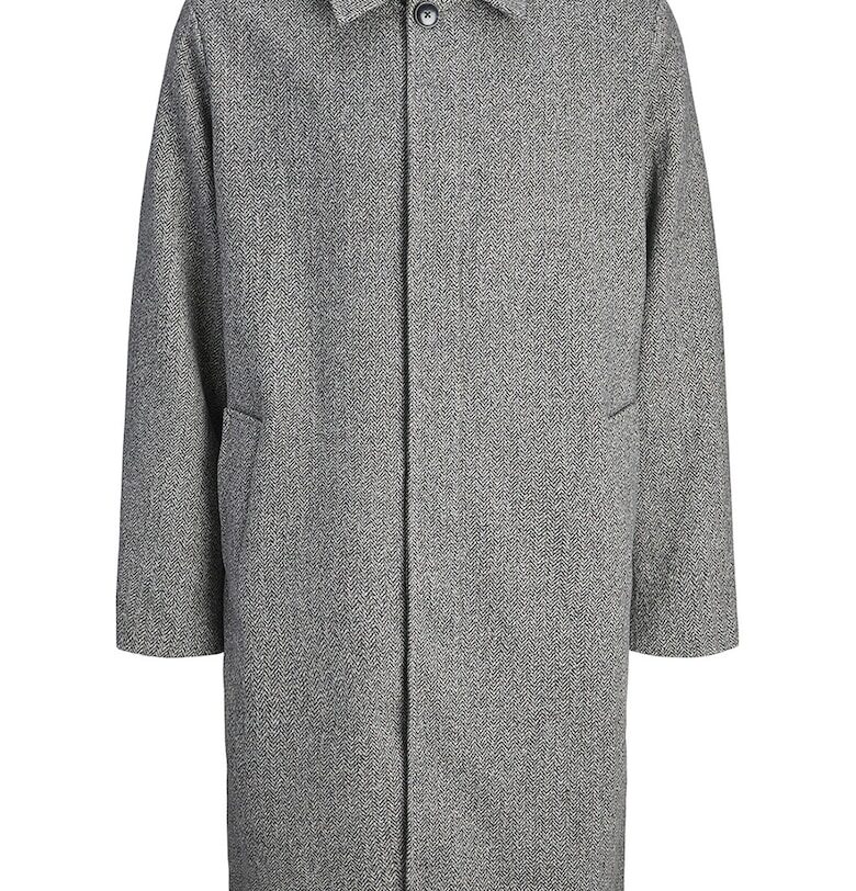 Палто с вълна и яка - Светлосив меланж Jack  Jones