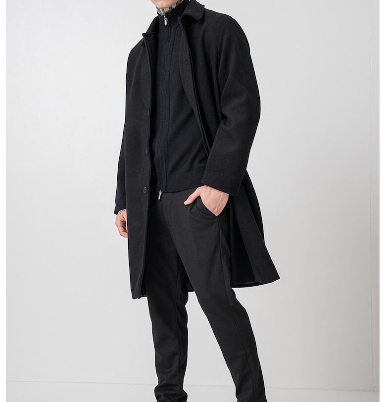 Палто с вълна и яка - Черен Jack  Jones