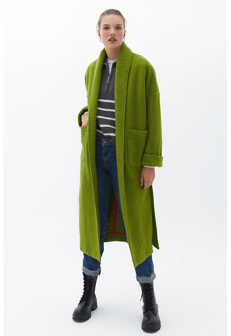 Палто с вълна с колан OXXO