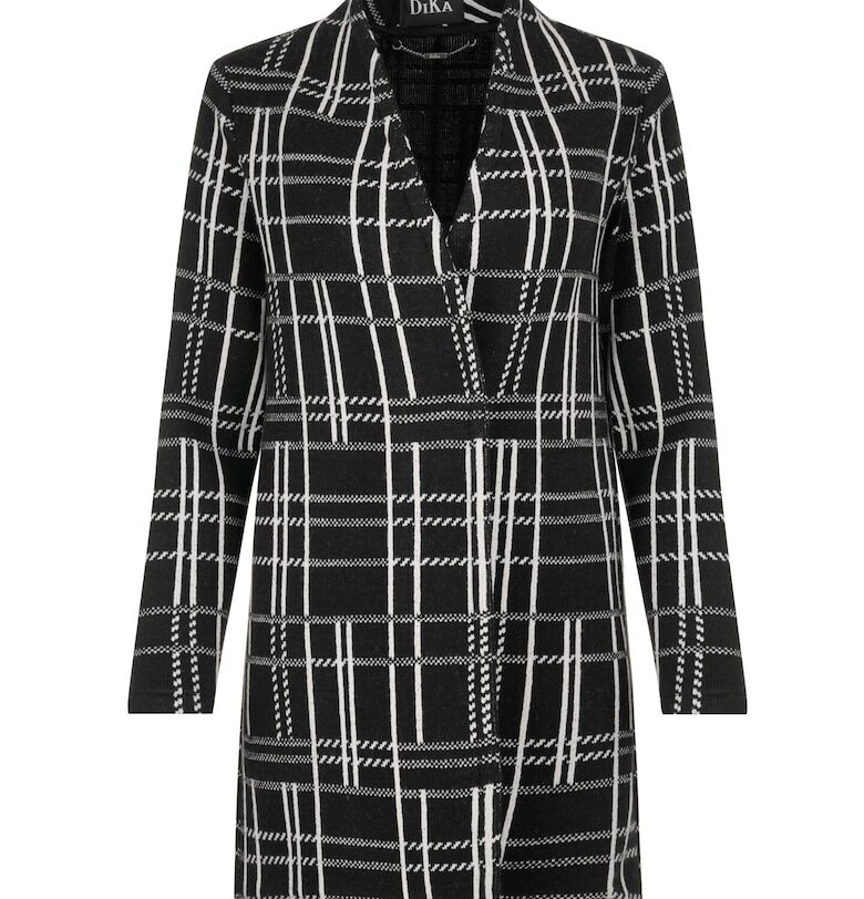 Палто с геометричен модел DiKa