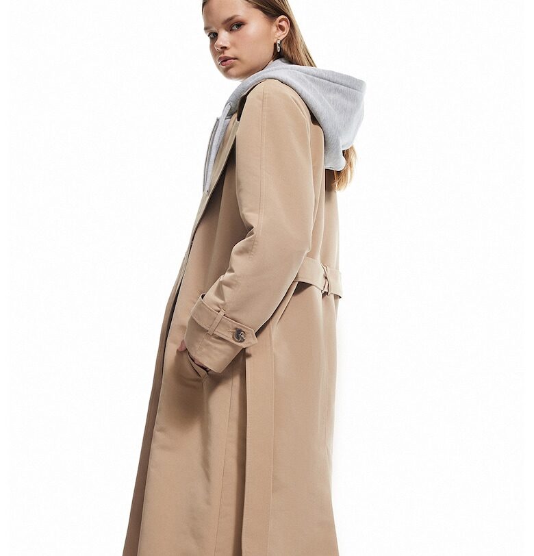 Палто с джобове - Камел KOTON