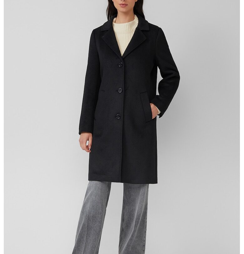 Палто с джобове встрани - Черен sOliver