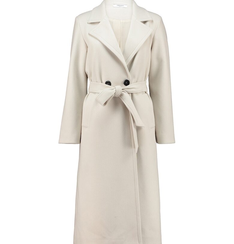 Палто с колан - Светло бежово Zabaione