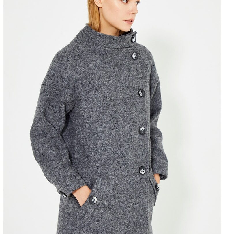 Палто с копчета - Tъмносив Just Like You