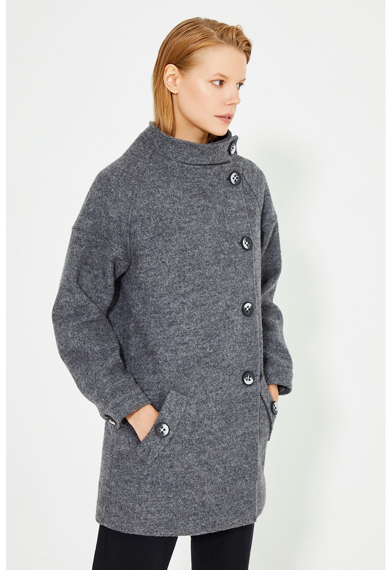 Палто с копчета - Tъмносив Just Like You
