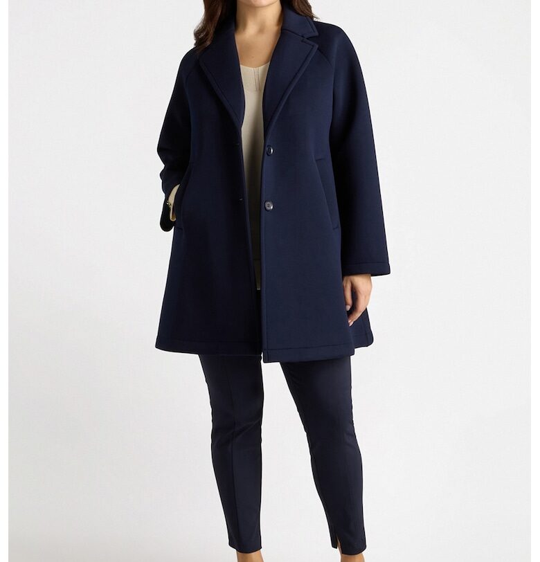 Палто с ръкави реглан - Тъмносин Fiorella Rubino