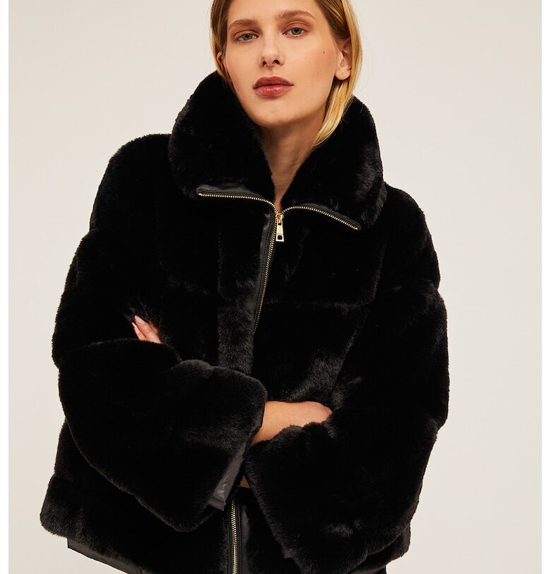 Палто с цип - Черен Motivi