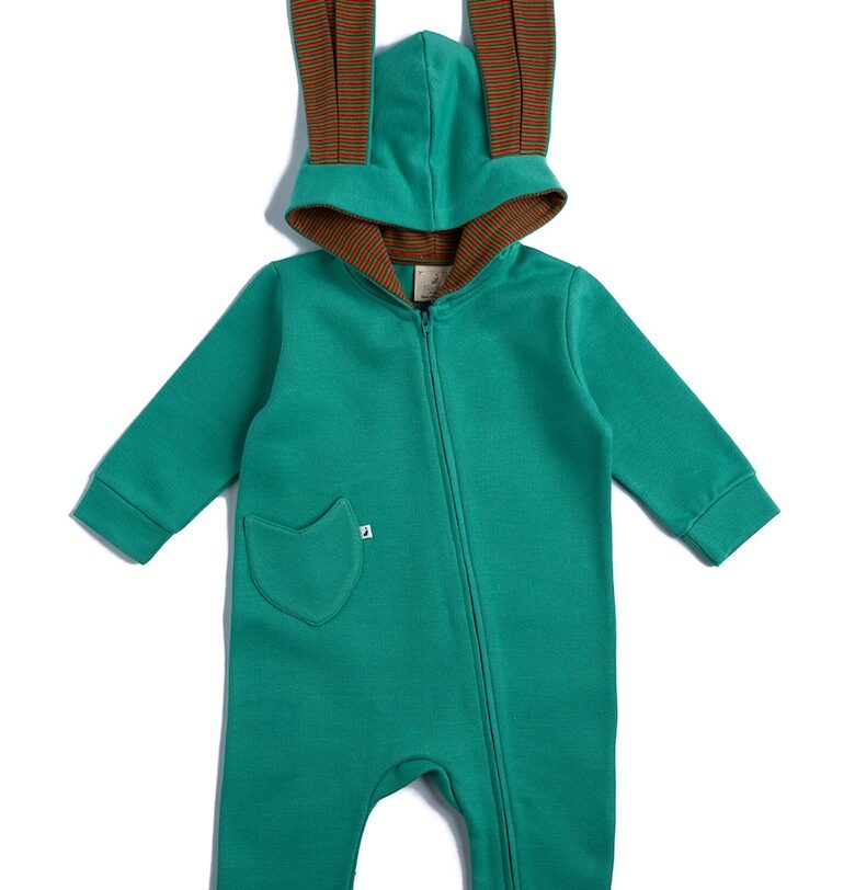 Памучен гащеризон с ушички - Зелен Naeve