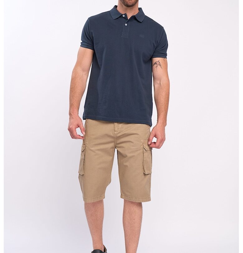 Памучен къс панталон карго - Светлокафяв Timeout