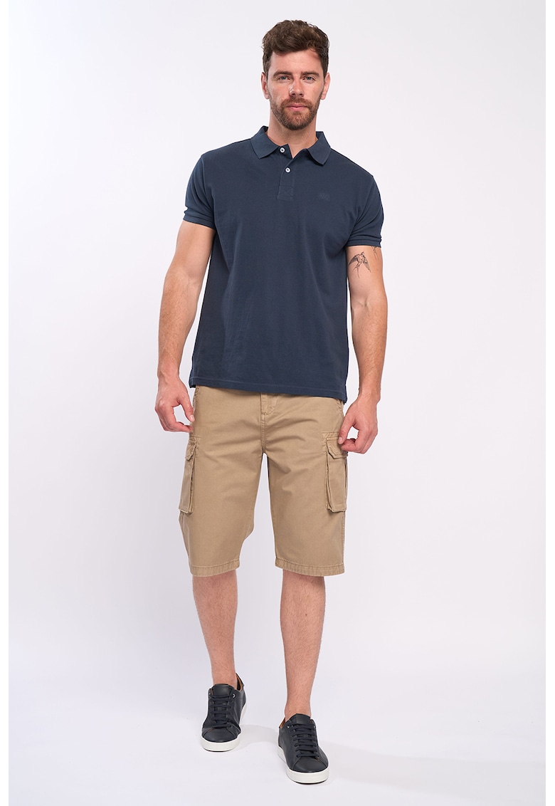 Памучен къс панталон карго - Светлокафяв Timeout