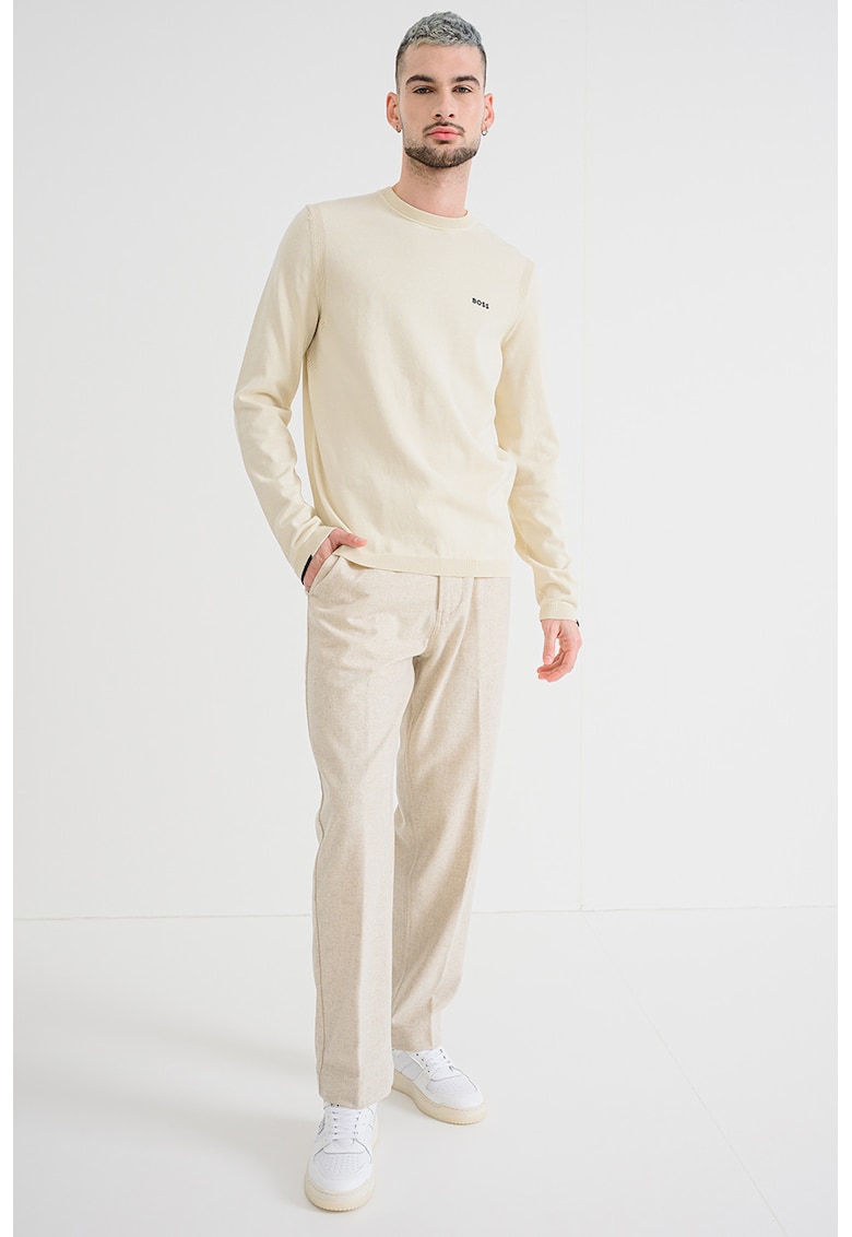 Памучен пуловер Ever-X - Крем BOSS