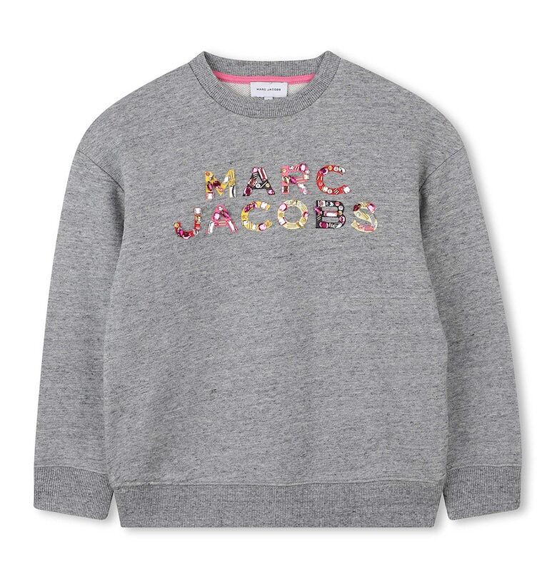 Памучен суитшърт с лого - Сив меланж Marc Jacobs