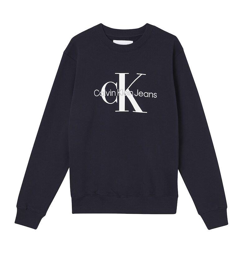 Памучен суитшърт с лого - Ултрамарин синьо CALVIN KLEIN JEANS