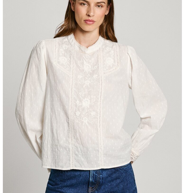 Памучна блуза Primrose с дантела Pepe Jeans London