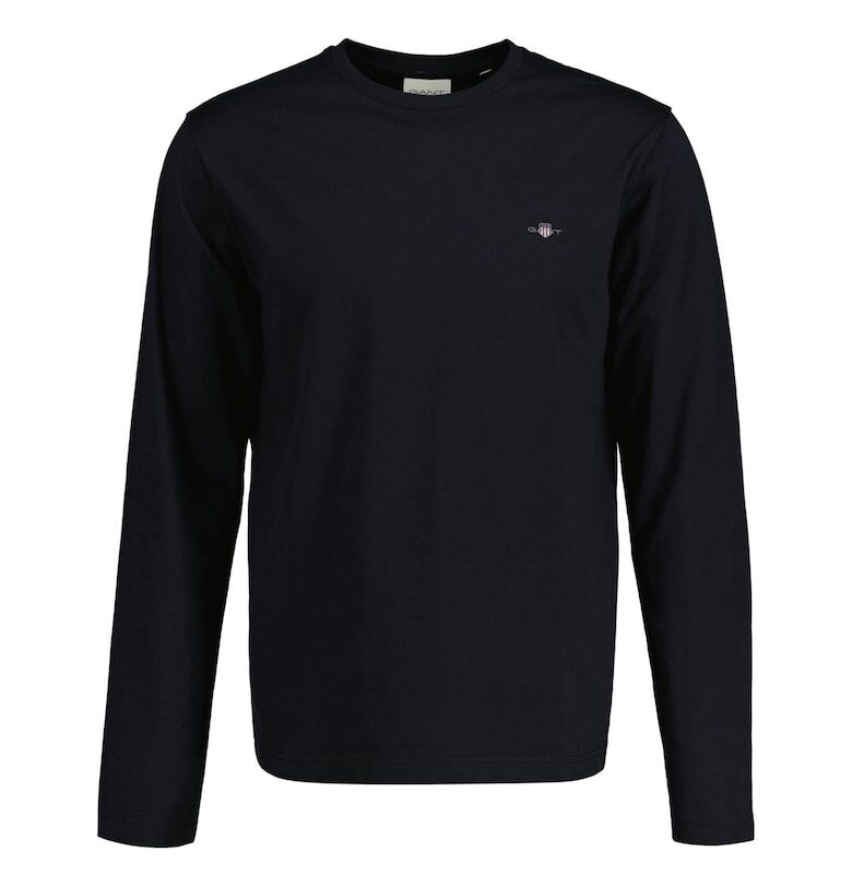 Памучна блуза Shield - Черен Gant