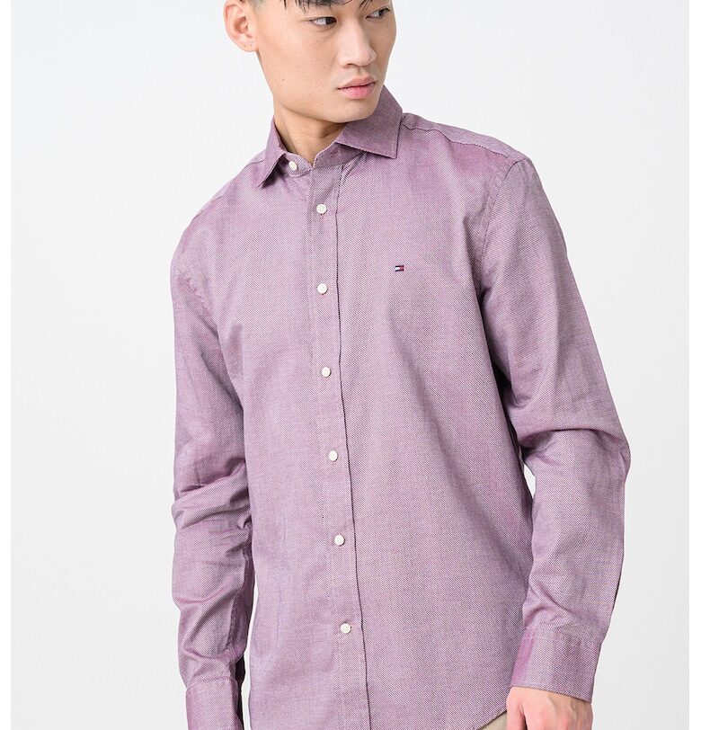 Памучна риза - Бледовиолетов Tommy Hilfiger