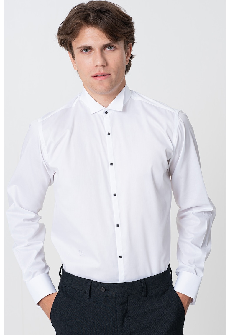 Памучна риза - Бял Karl Lagerfeld