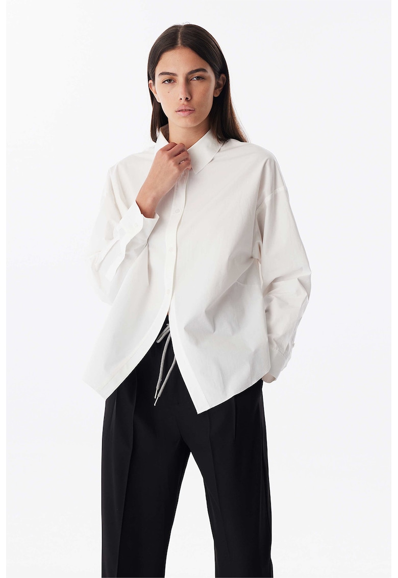 Памучна риза - Мръснобял TWIST