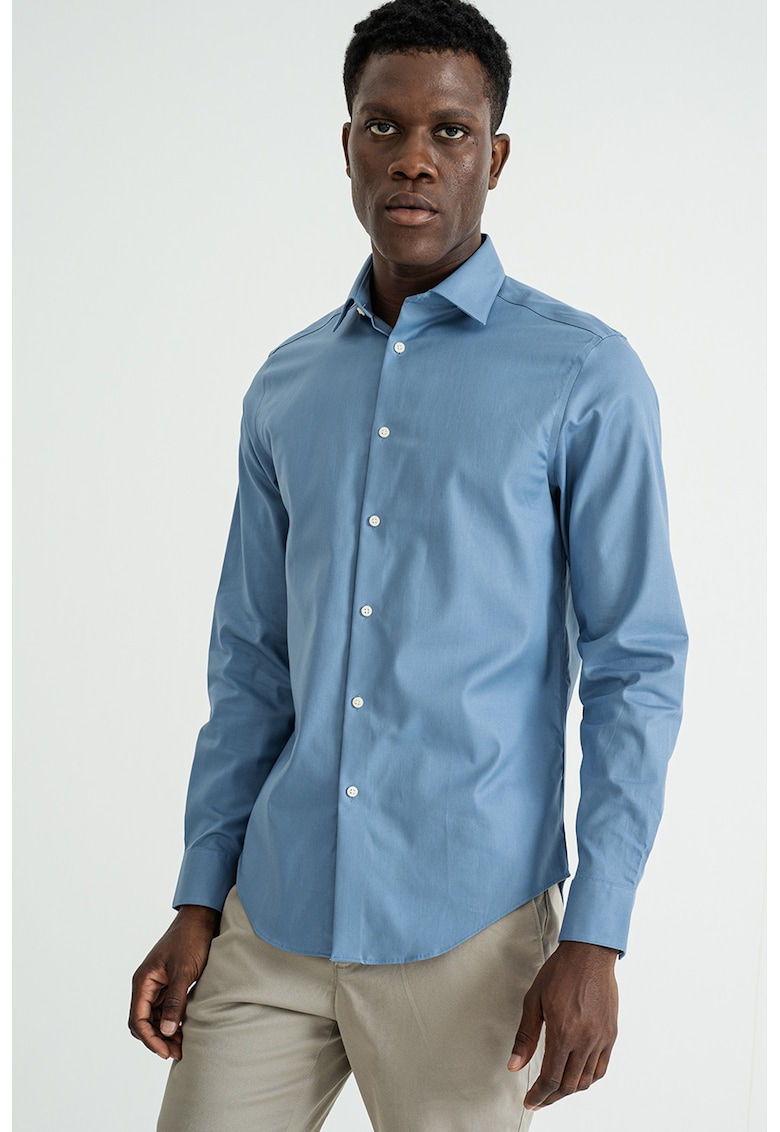 Памучна риза - Прашно синьо CALVIN KLEIN