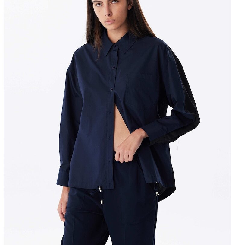 Памучна риза с джоб - Ултрамарин синьо TWIST