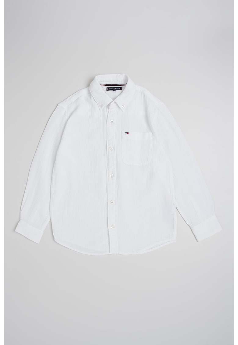 Памучна риза с яка Oxford - Бял Tommy Hilfiger