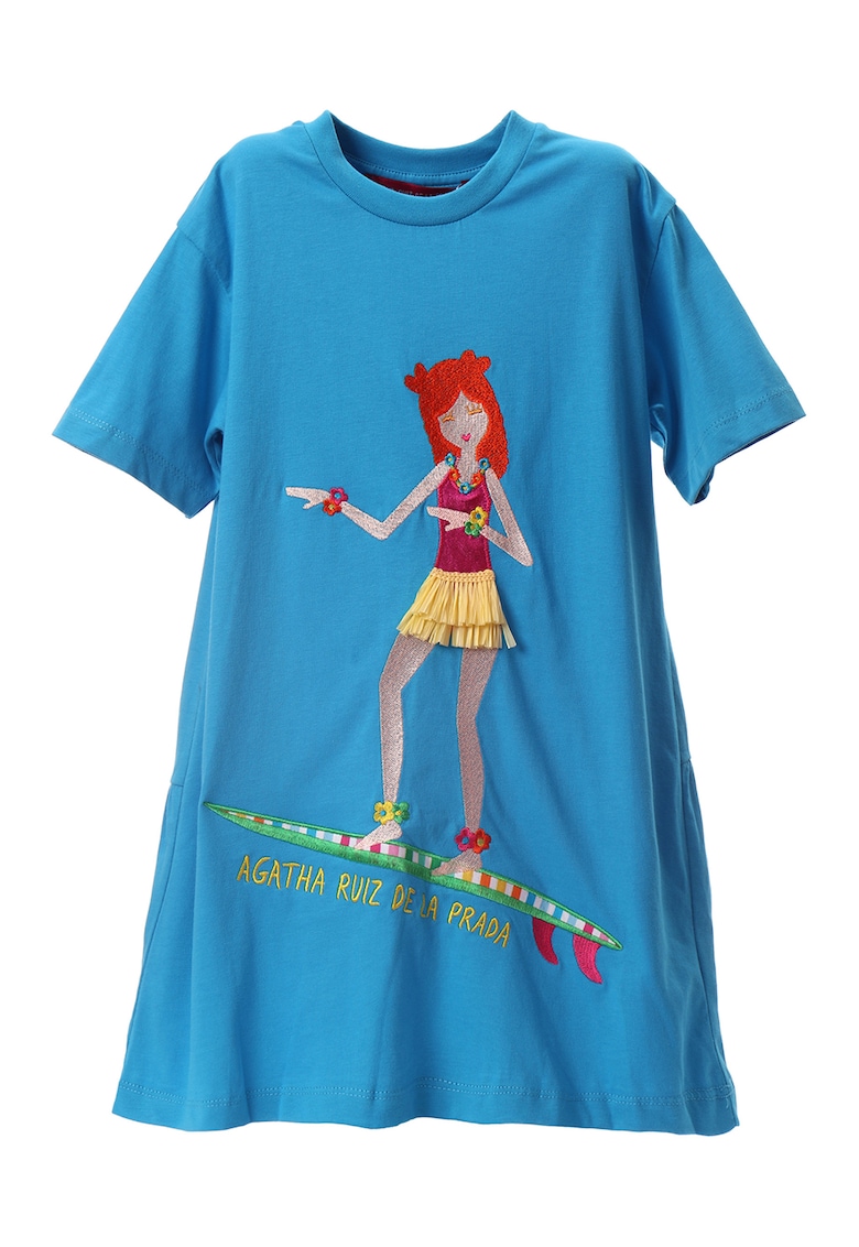 Памучна рокля с бродерии - Тюркоаз Agatha Ruiz de la Prada