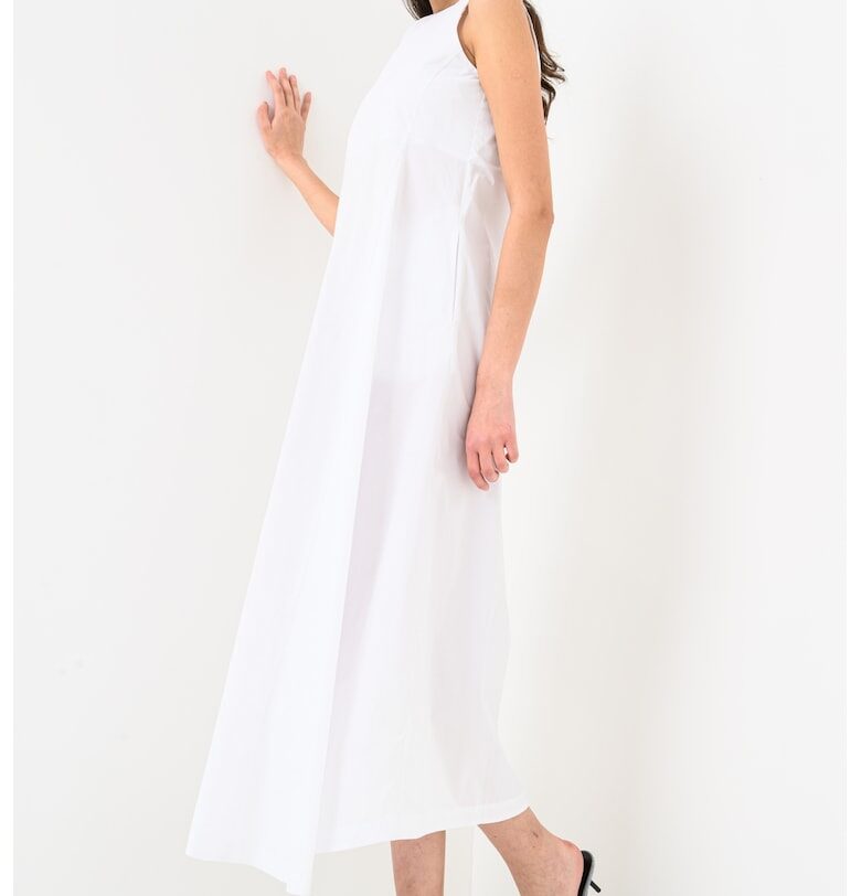 Памучна рокля с джобове - Бял Attic and Barn