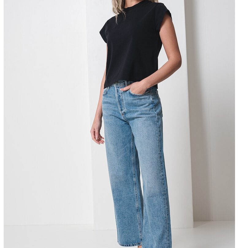 Памучна тениска Bryce - Черен AGOLDE