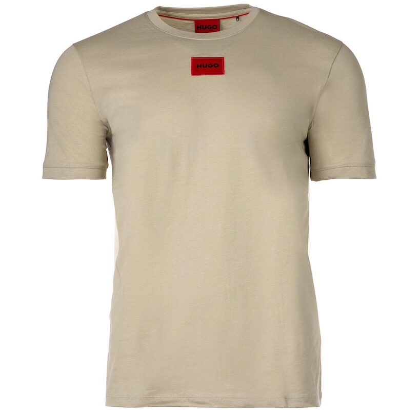 Памучна тениска Diragolino 212 - Бежов HUGO
