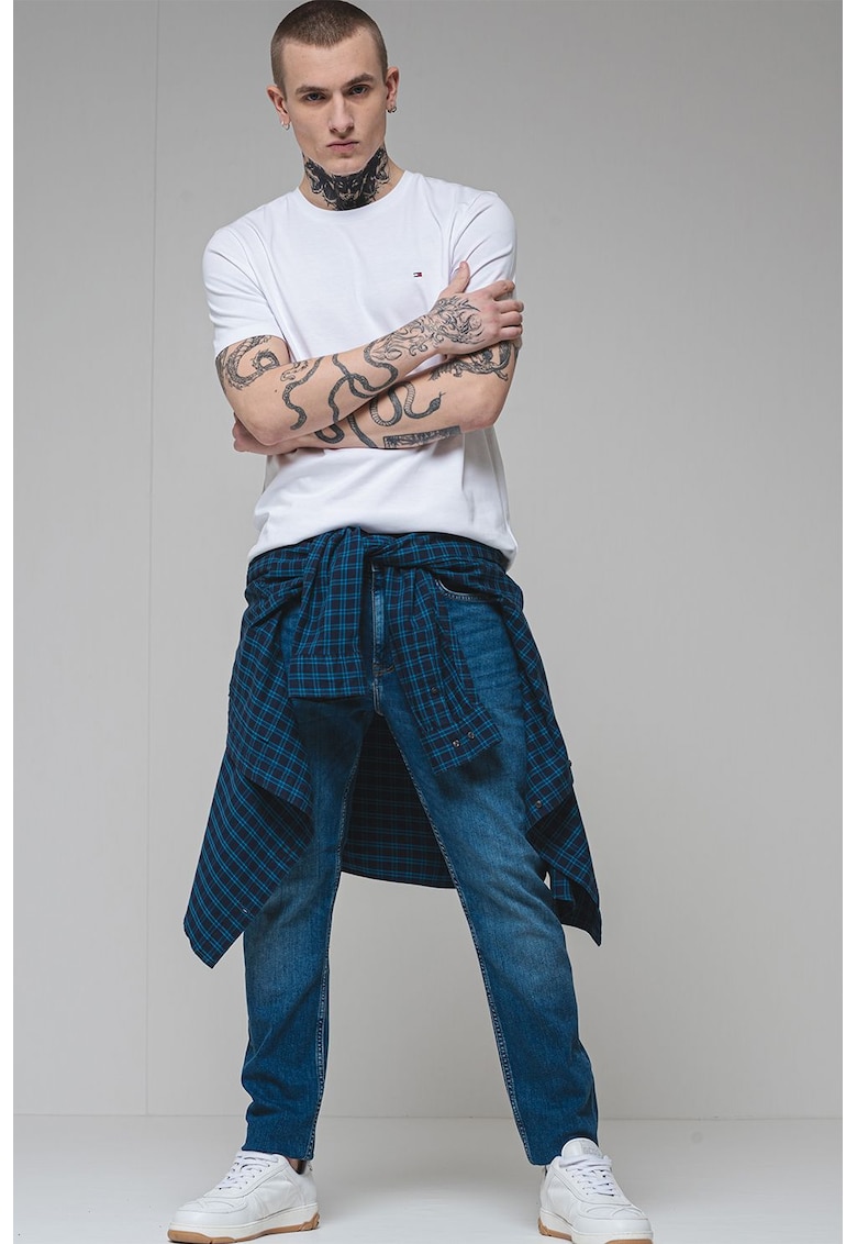 Памучна тениска с лого - Бял Tommy Hilfiger