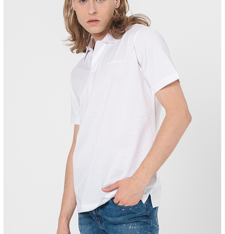 Памучна тениска с яка Karl Lagerfeld