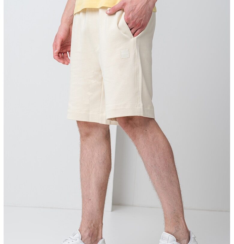 Памучни спортни бермуди - Слонова кост BOSS