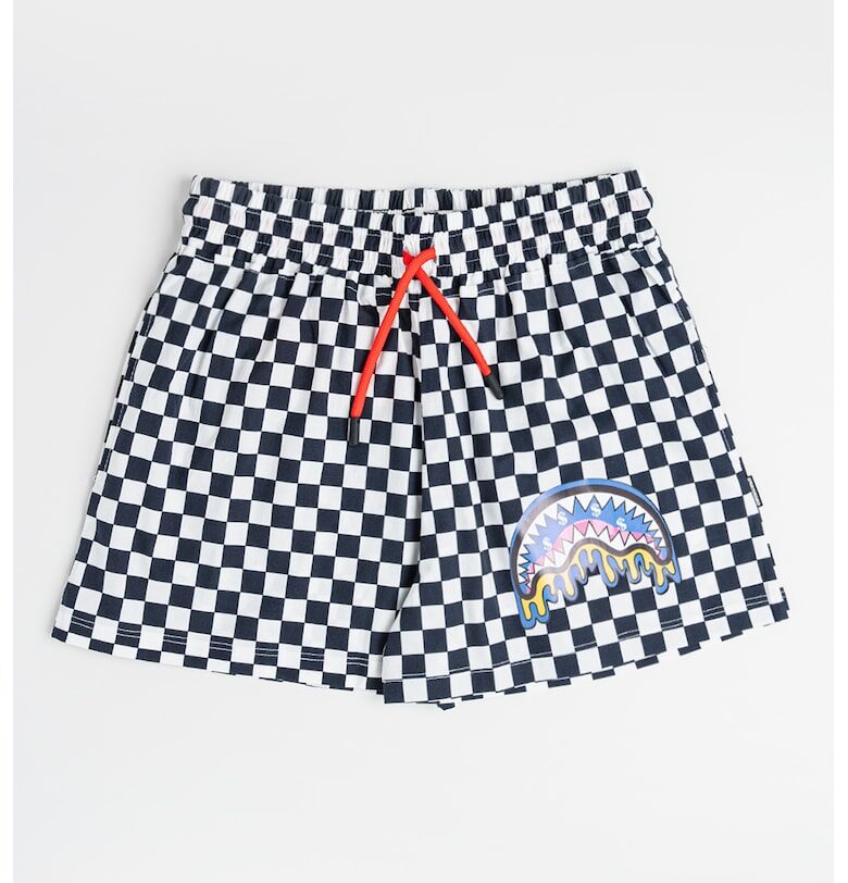 Памучни шорти Mosh Pit - Бял/Черен Sprayground