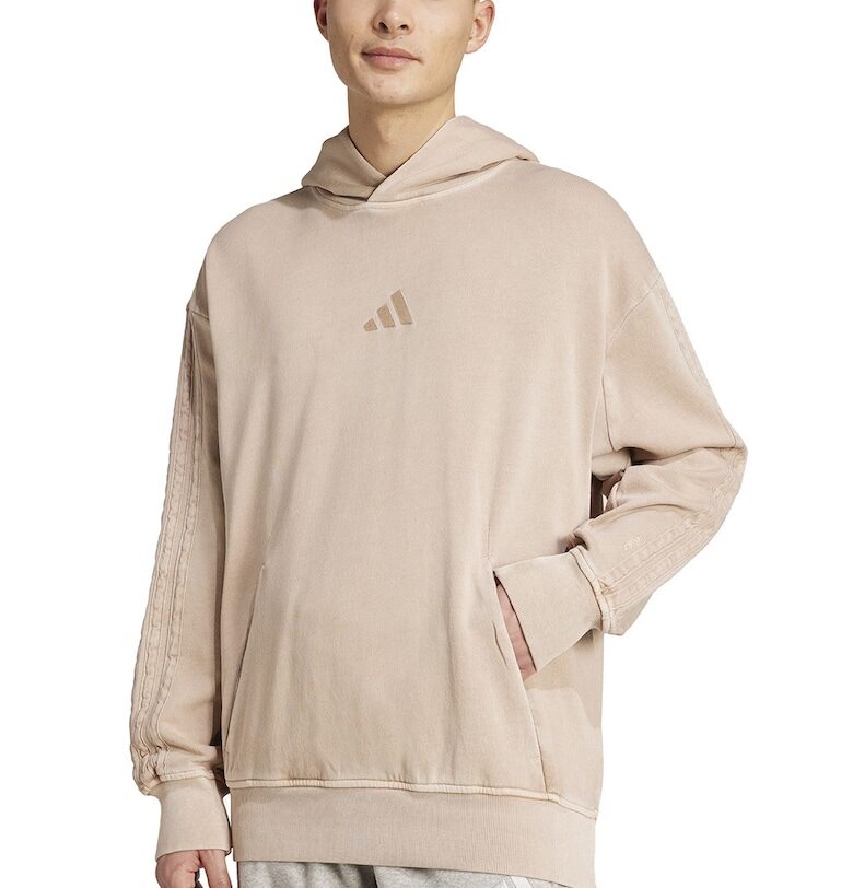 Памучно худи с лого - Светло бежово adidas Sportswear