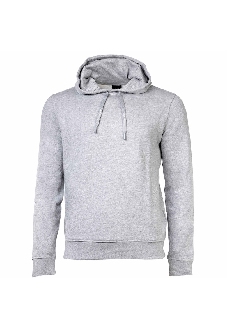 Памучно худи с лого - Сив ARMANI EXCHANGE