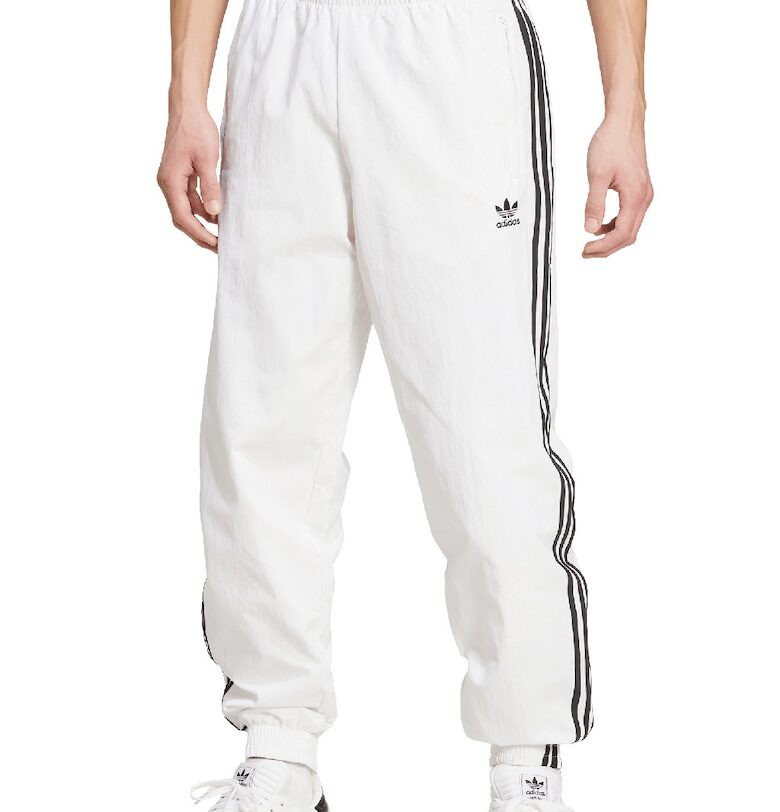 Панталон Firebird с ципове на подгъвите - Бял/Избеляло черно adidas Originals