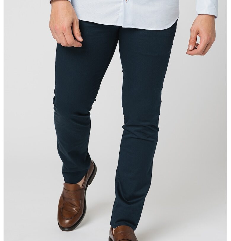 Панталон по тялото чино с джобове - Тъмносин Tommy Hilfiger