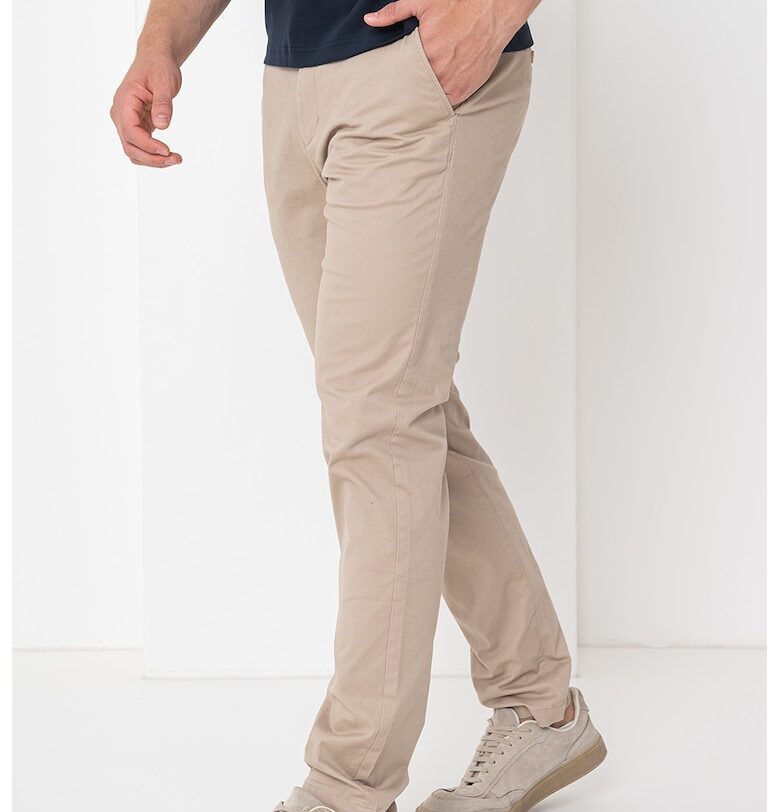 Панталон със стеснен крачол - Сиво-бежов Tommy Hilfiger