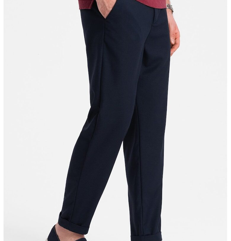 Панталон чино със скосени джобове - Тъмносин OMBRE