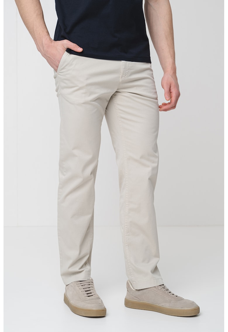Панталон чино със стандартна кройка - Слонова кост BOSS