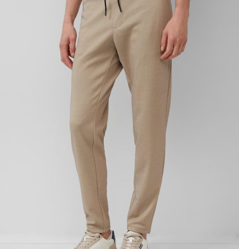 Панталони The Jogger мъжки - Phoenix - със средна талия и кройка Regular Fit - Светлокафяв - Светлокафяв sOliver