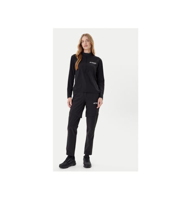 Панталони от полиамидна смес - с лого принт adidas