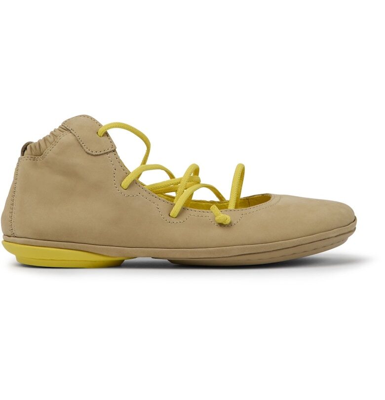 Пантофки Right Nina от набук - Бежов Camper