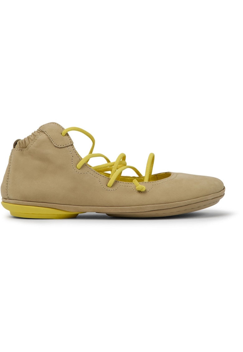 Пантофки Right Nina от набук - Бежов Camper